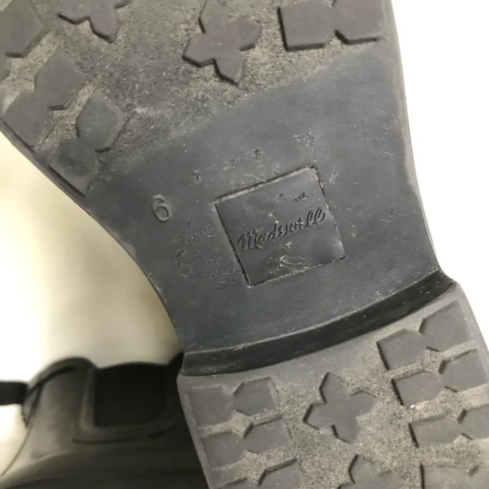 Madewell Chelsea Black Rain Boots | Women’s Size 6 Waterproof Rubber Ankle Boot